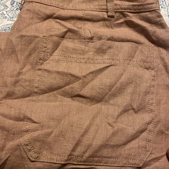 NWT Madewell Linen Long Pleated Shorts - Picture 2 of 4
